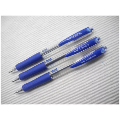 3 штуки/один цвет - Шариковая ручка Автоматическая UNI Laknock SN-100 шарик 0.5 мм/линия 0.25 мм