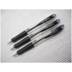 3 штуки/один цвет - Шариковая ручка Автоматическая UNI Laknock SN-100 шарик 0.5 мм/линия 0.25 мм