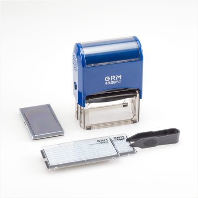 GRM 4926 P3 Typo Автоматический самонаборный штамп 8 строк, 2 кассы (штамп 75 х 38 мм)