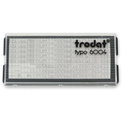 TRODAT 6004 КАССА РУССКИХ БУКВ И ЦИФР ВЫСОТОЙ 4мм, без пинцета