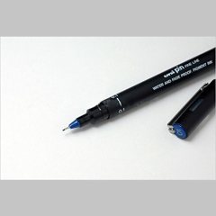 3 штуки - Линер Uni Pin 01-200 Fine Line, Синий 0.1 мм