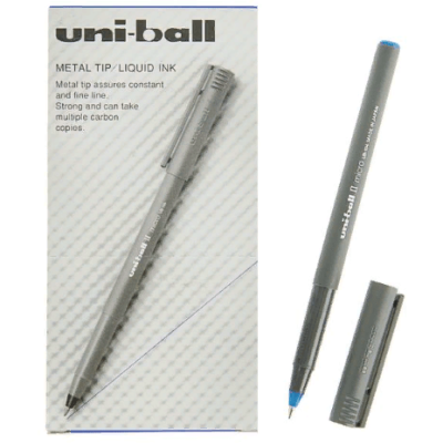 12 штук - Ручка - Роллер Uni-Ball II Micro UB-104 шарик 0.5 мм/линия 0.28-0.45 мм