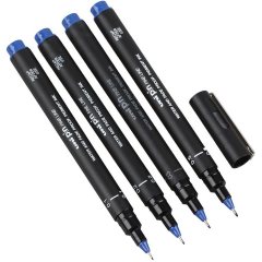 3 штуки - Линер Uni Pin 03-200 Fine Line, Синий 0.3 мм