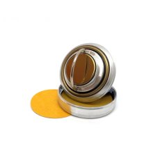 "ЛЕОН 42КП" Металлическая оснастка для печати с кнопкой и встроенной штемпельной подушкой (диаметр печати 42 мм.) КЛАСС_ЛЮКС