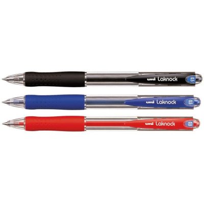 12 штук - Шариковая ручка Автоматическая UNI Laknock SN-100 шарик 0.5 мм/линия 0.25 мм