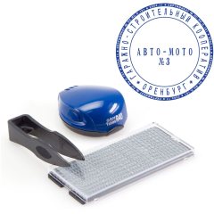 GRM TABLET R40 DIY/1 круг Карманная самонаборная полуавтоматическая оснастка с микротекстом, 1 касса (печать 40 мм)