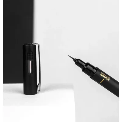 3 штуки - Линер Uni Pin BR-500 EF brush Fine Line , ультратонкая кисть, Чёрный