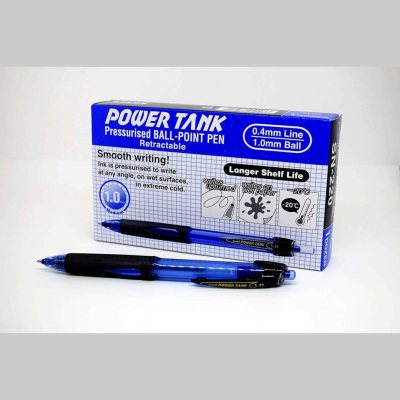12 штук - Шариковая ручка Автоматическая UNI PowerTank SN-220 шарик 1 мм/линия 0.4 мм