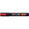 Маркер POSCA PC-5M, флуоресцентно-красный, 1.8 - 2.5 мм, пулевидный наконечник № F-15