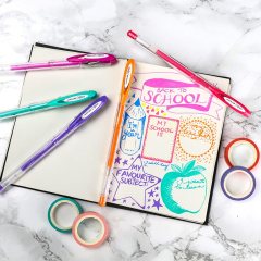 12 штук - Гелевая ручка  Uni-Ball Signo UM-120 Angelic Colour (пастельные цвета) шарик 0.7 мм/линия 0.45 мм