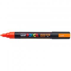 Маркер POSCA PC-5M, флуоресцентно-оранжевый, 1.8 - 2.5 мм, пулевидный наконечник № F-4