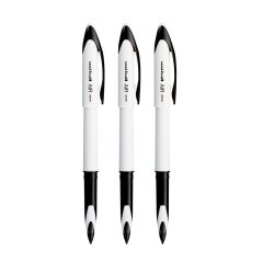 3 штуки - Ручка-Роллер Uni-Ball AIR UBA-188EL-M Белый корпус, Синие чернила, шарик 0.5 мм/линия 0.28-0.45 мм